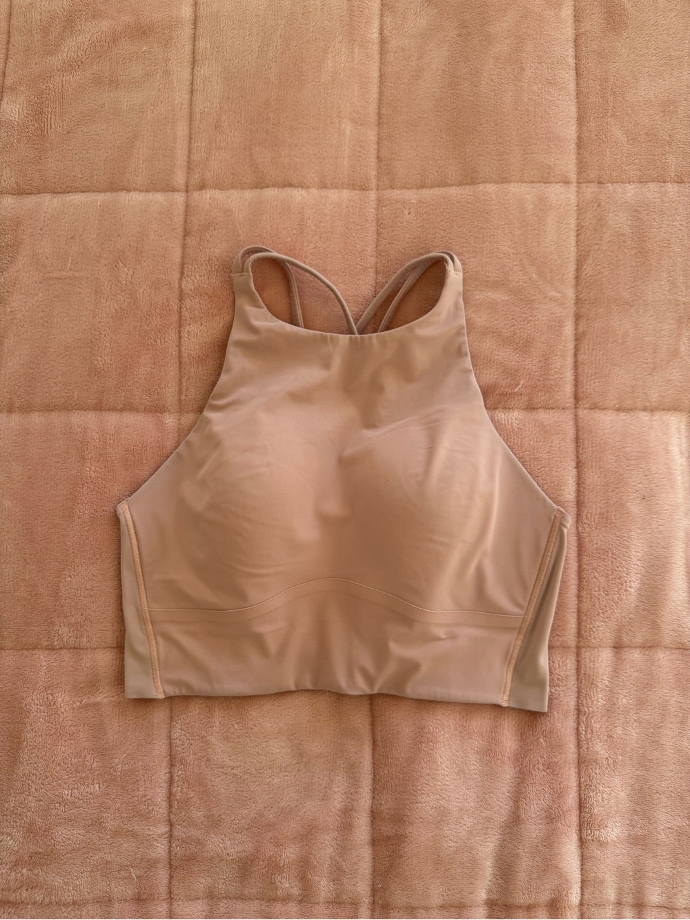 lululemon athletica High-Neck Crop Bralette in light pink
